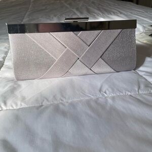 Estee & Lilly Silver Clutch Purse